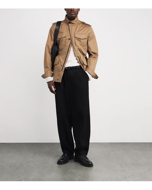 Pal Zileri Brown Cotton-Blend Field Jacket for men