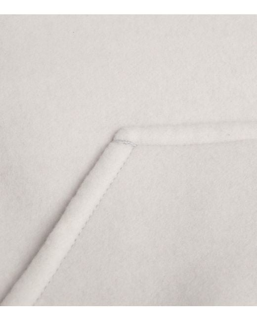 Agnona White Cashmere Bomber Jacket