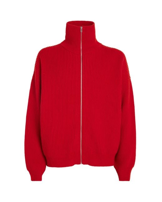 66 North Red Wool Vonarstraeti Zip-Up Cardigan for men