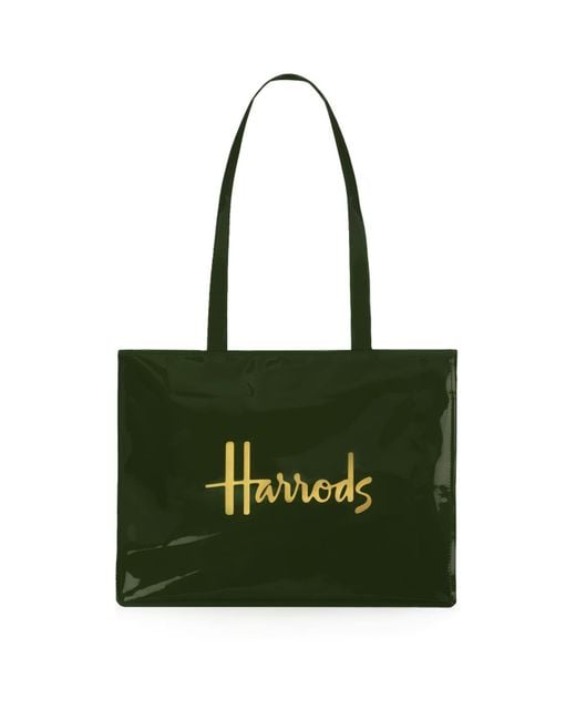 Harrods Signature Logo Tote Bag in Green | Lyst