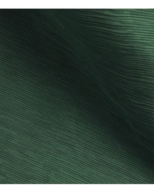 Eskandar Green Silk Wide A-Line Jacket