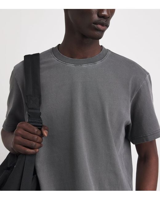 PAIGE Gray Cotton Short-Sleeve T-Shirt for men