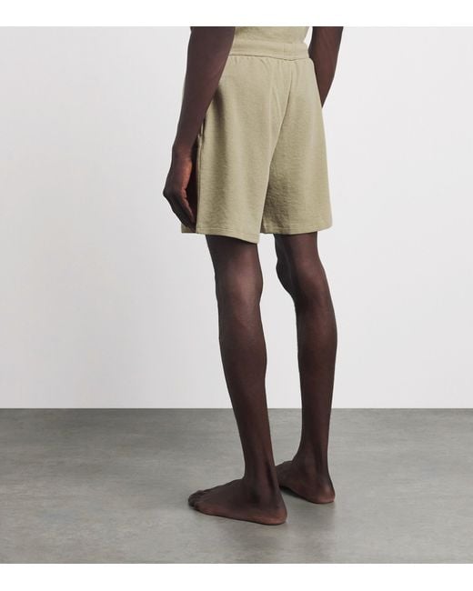 Boss Natural Waffle-Knit Logo Shorts for men