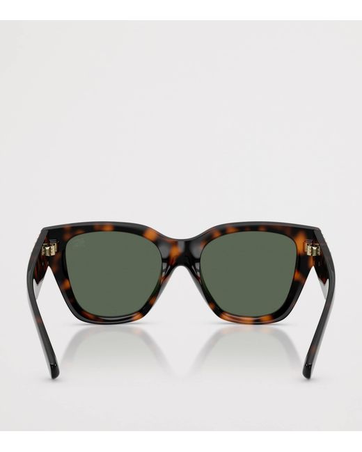 Burberry Green Tortoiseshell Square Sunglasses