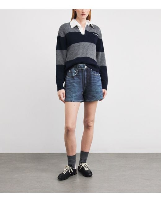 Rag & Bone Blue Miramar Walking Shorts