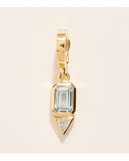 Azlee Blue Diamond And Aquamarine March Charm