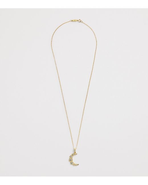 Jennifer Meyer Metallic And Diamond Moon Necklace