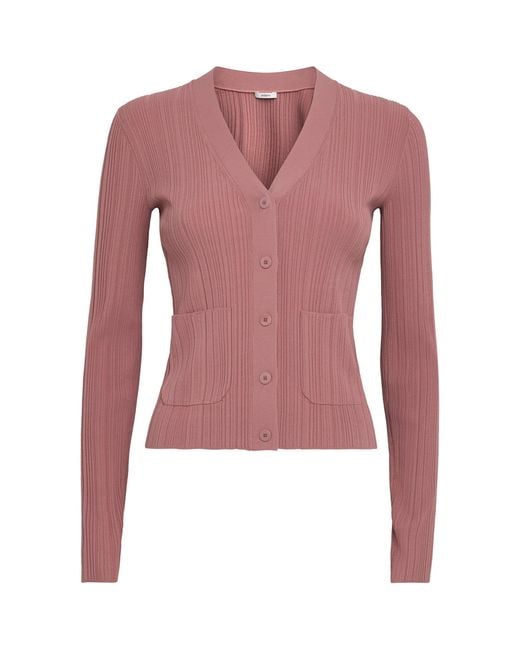 Joseph Red Plissé Sinai Cardigan