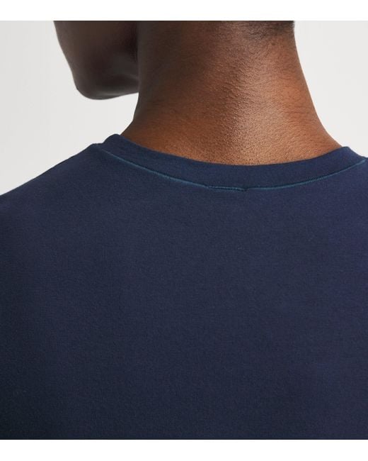 Skims Blue Cotton Jersey Short-Sleeve T-Shirt