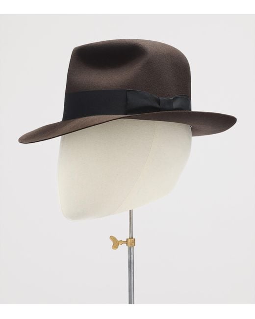 Swaine Black Rabbit Felt Seaplane Poet Fedora for men