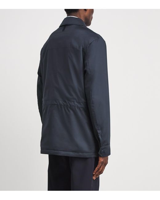 Canali Blue Technical Maestrale Field Jacket for men