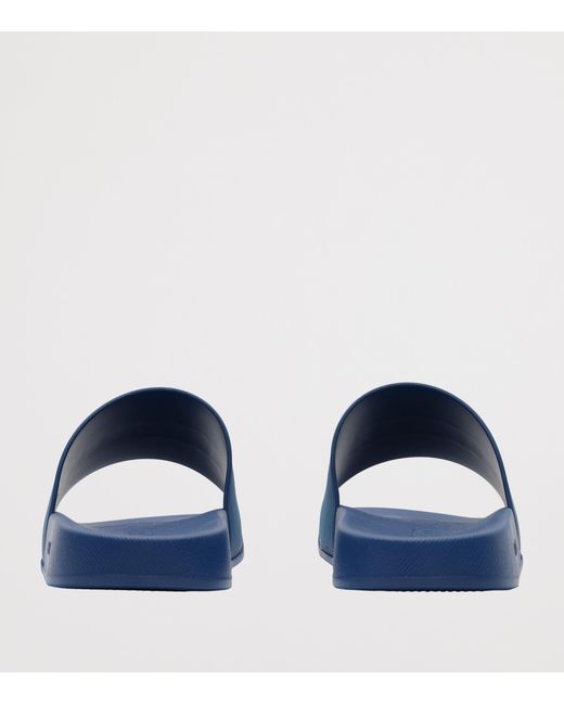 Burberry Blue Logo Slides for men