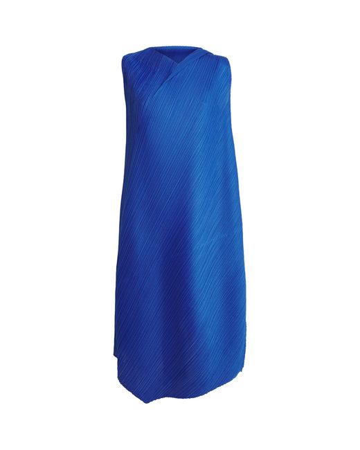 Pleats Please Issey Miyake Blue A-Line Swing Top