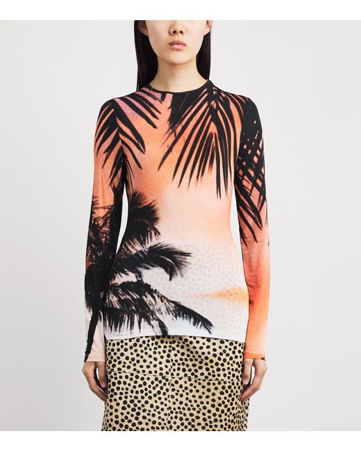 Rabanne Pink Long-Sleeve Thunderstorm T-Shirt