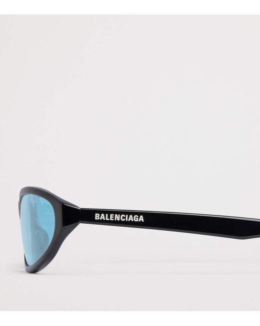 Balenciaga Blue Acetate Neo Round Sunglasses