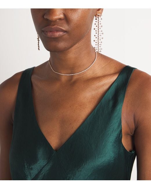 SHAY Metallic And Diamond Threads Tennis Choker