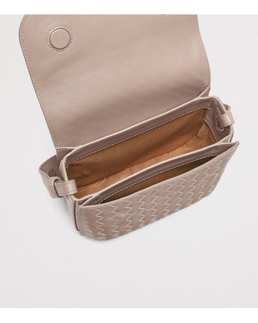 Aspinal Brown Woven Leather Ella Cross-Body Bag