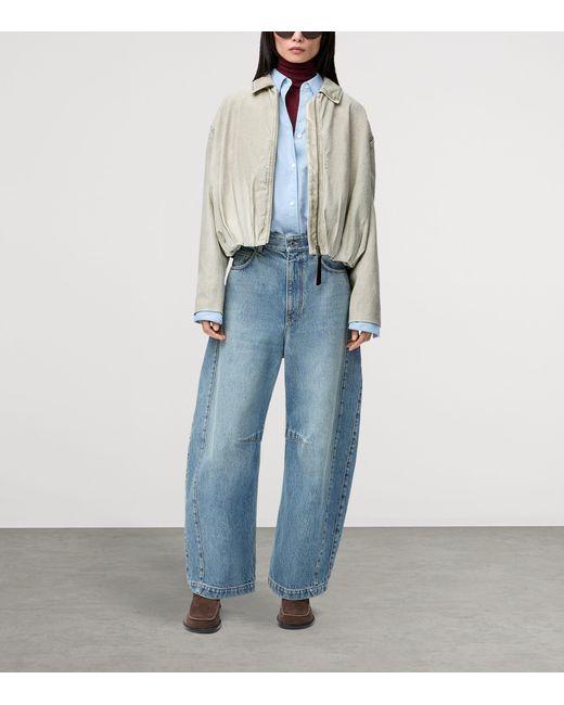 Loewe Gray Cotton Draped Jacket