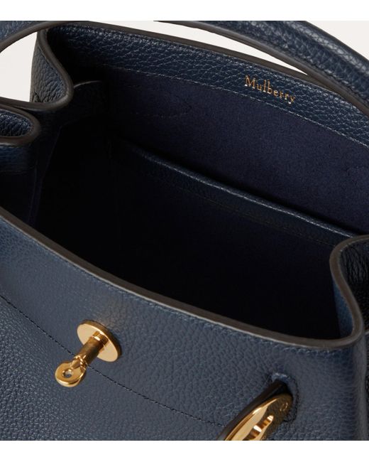 Mulberry Blue Leather Islington Bucket Bag
