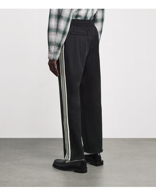 Represent Black Stretch-Jersey Side-Stripe Sweatpants for men