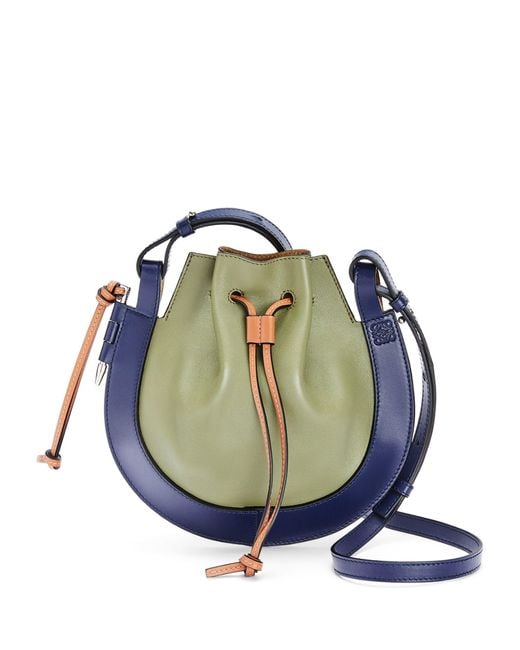 Loewe Green Small Leather Horseshoe Bag