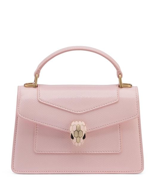 BVLGARI Pink Leather Serpenti Forever Shoulder Bag