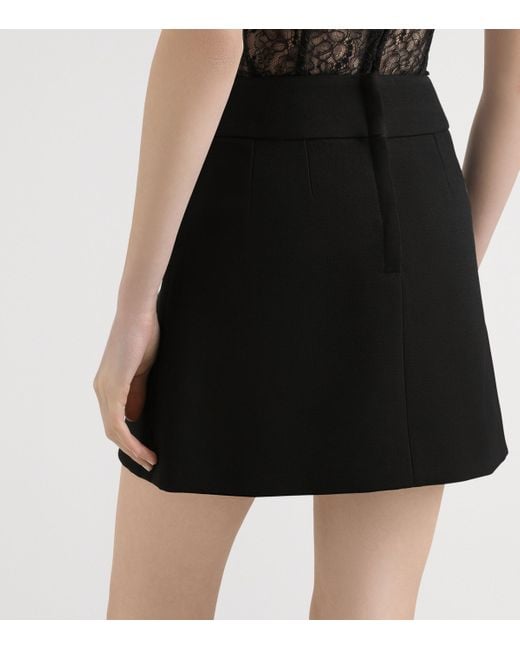 Dolce & Gabbana Black Wool-Blend Basque Skirt