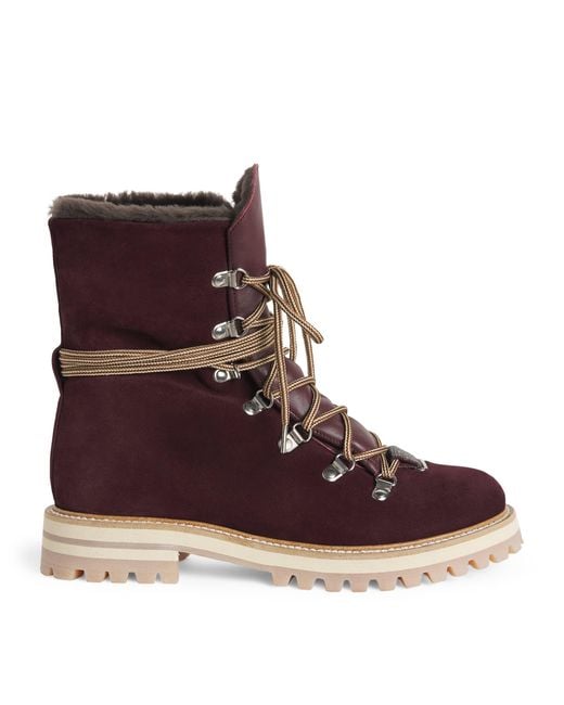 Eleventy Brown Suede Lace-Up Ankle Boots