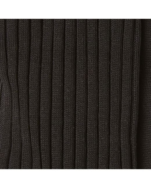 Pantherella Black Ribbed Socks for men