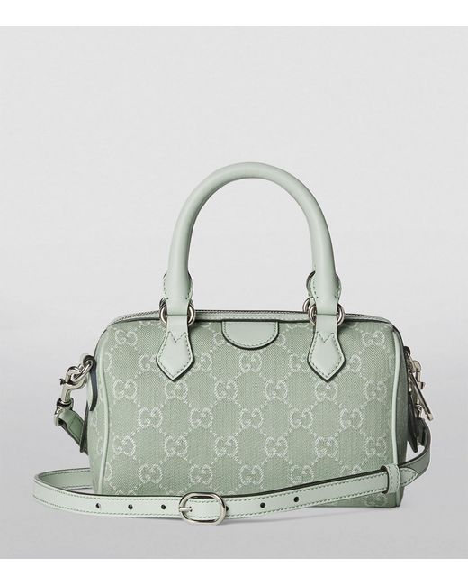 Gucci Green Mini Ophidia Gg Top-handle Bag