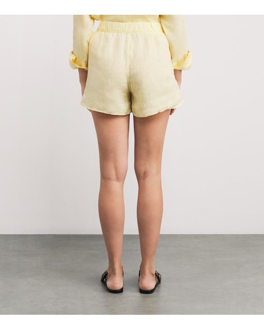 With Nothing Underneath Yellow Linen The Boxer Shorts