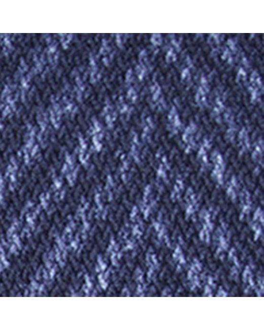 Brunello Cucinelli Blue Silk Chevron Pocket Square for men