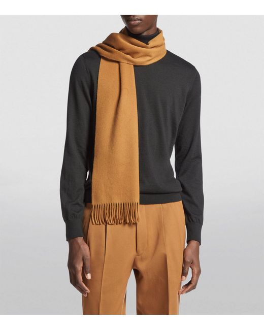 Zegna Brown Vicuña Scarf for men