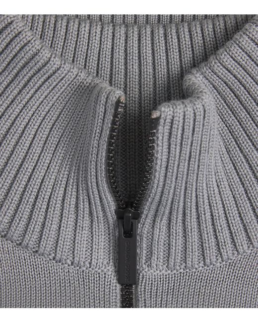 Canada Goose Gray Rosseau Quarter-Zip Sweater for men