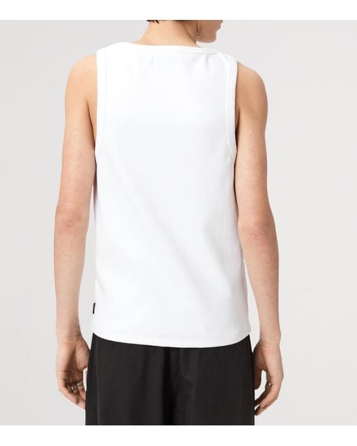 AllSaints White Organic Cotton Axel Vest for men