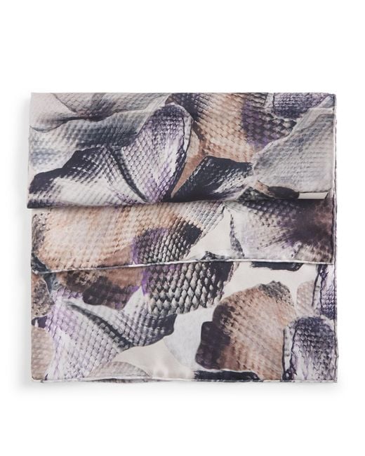 Agnona Multicolor Silk Floral Scarf