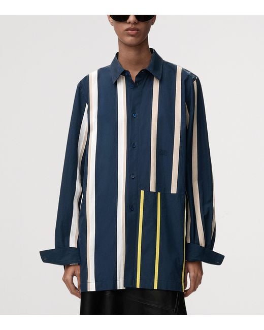 Loewe Blue Cotton Stripe Shirt