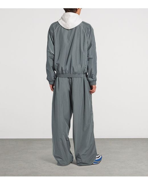 Balenciaga Gray Technical Zip-Up Jacket for men
