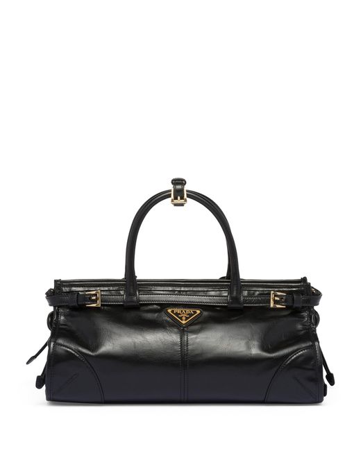 Prada Black Medium Leather Top-handle Bag