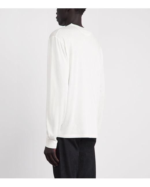 Tom Ford White Lyocell-Cotton Long-Sleeve T-Shirt for men