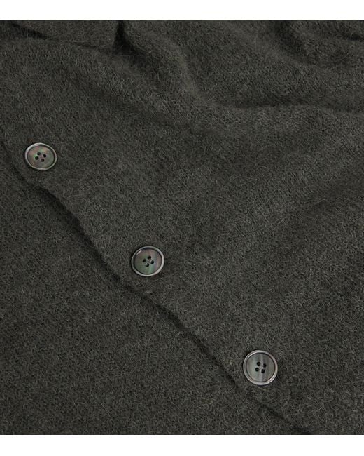Our Legacy Green Alpaca-Blend Evening Polo Cardigan for men