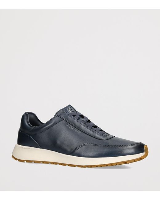 Cole Haan Blue Leather Grandprø Luxe Mile Sneakers for men