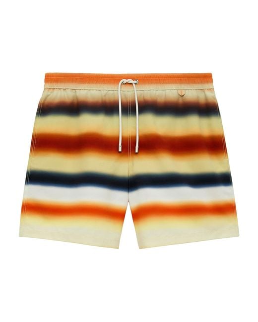 Loewe Orange X Paula's Ibiza Stripe Swim Shorts for men