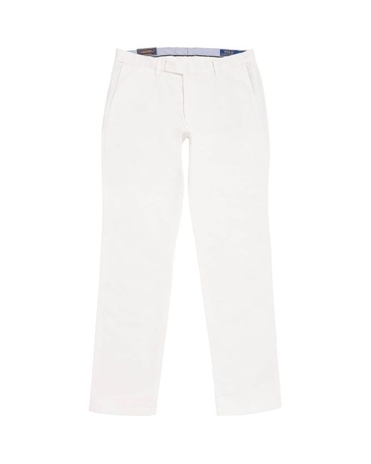 Polo Ralph Lauren White Stretch-Cotton Straight-Fit Chinos for men
