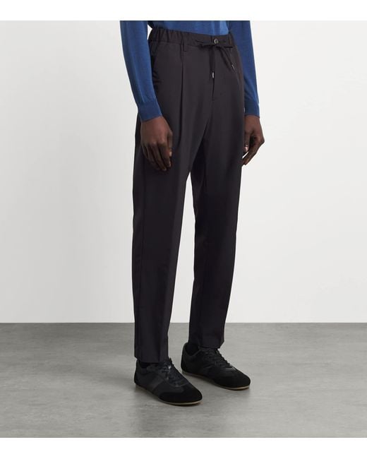 Herno Blue Technical Drawstring Trousers for men