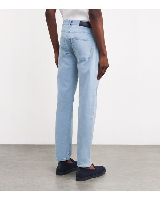 Giorgio Armani Blue Stretch-Cotton Slimjeans for men