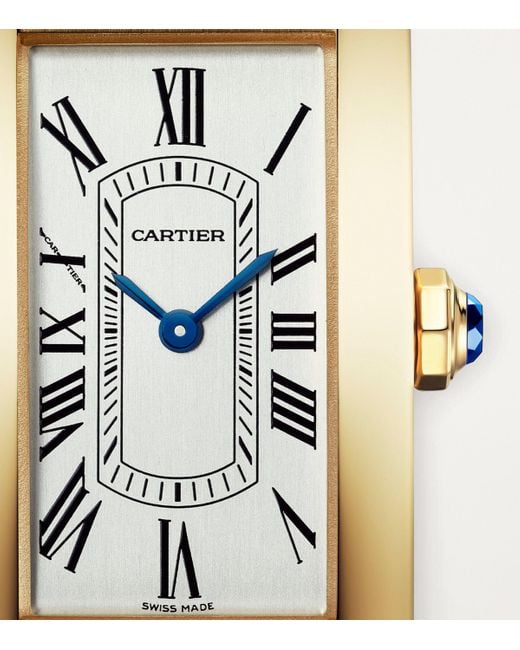 Cartier Blue Small And Sapphire Tank Américaine Watch