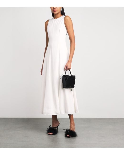 Maje White Backless Midi Dress