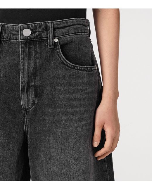 AllSaints Black Payton Crop Jeans
