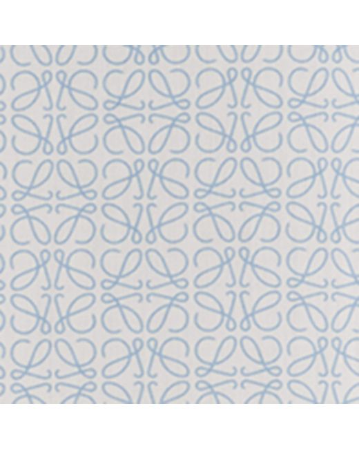 Loewe Blue Wool-Silk-Cashmere Anagram Scarf